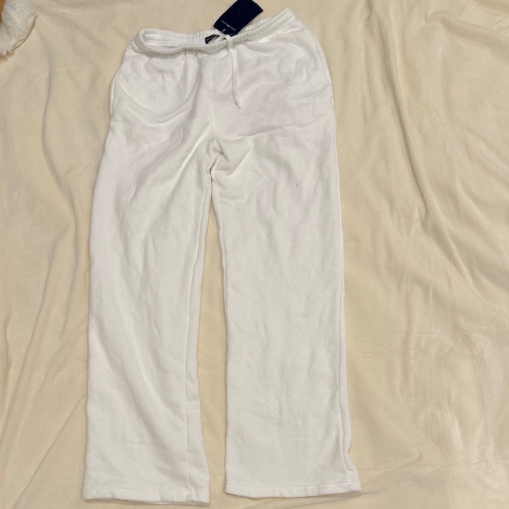 Brandy Melville Anastasia White Wide Leg Sweatpants